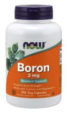 NOW Foods Boron (bor), 3 mg, 250 kapslí