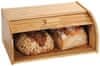 Dřevěný chlebník s rolovacím víkem, 40 x 17 x 27 cm