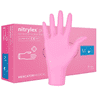 NITRYLEX Jednorázové nitrilové zdravotnické rukavice růžové 100 ks velikost M