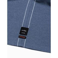 OMBRE Pánské tričko s potiskem RAYDER tmavě modrá barva MDN19517 S