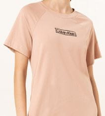 Calvin Klein Dámská noční košile QS6800E TRK sv.hnědá - Calvin Klein světle hnědá S