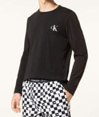 Calvin Klein Pánské pyžamo NM2019E 6OE černá/bílá - Calvin Klein černá-bílá XL