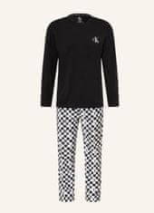 Calvin Klein Pánské pyžamo NM2019E 6OE černá/bílá - Calvin Klein černá-bílá XL