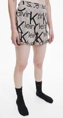 Calvin Klein Dámské pyžamové kraťasy QS6851E 5VM béžová/černá - Calvin Klein béžová s černou M