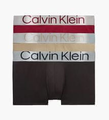 Calvin Klein Pánské boxerky NB3074A 6IF černá/béžová/bordó - Calvin Klein černá/béžová/bordó S