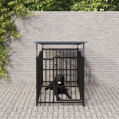 Vidaxl Venkovní psí kotec se střechou ocel 1,88 m²