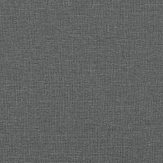 Greatstore Jídelní lavice tmavě šedá 248 x 32 x 45 cm ocel a textil