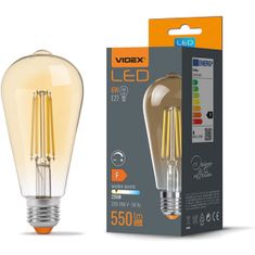 VIDEX Stmívatelná LED žárovka E27 ST64 6W = 44W 550lm 2200K Teplá bílá
