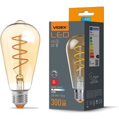 VIDEX Stmívatelná LED žárovka E27 ST64 4W = 28W 300lm 2200K Teplá bílá