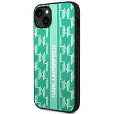 Karl Lagerfeld KLHCP14MPGKLSKN hard silikonové pouzdro iPhone 14 PLUS 6.7" green Monogram Stripe