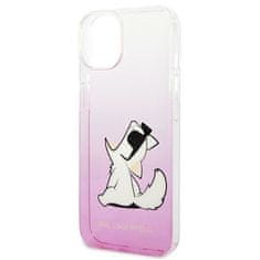 Karl Lagerfeld KLHCP14MCFNRCPI hard silikonové pouzdro iPhone 14 PLUS 6.7" pink Choupette Fun