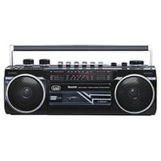 Trevi Radiomagnetofon , RR 501BT/BK, MW/FM/SW 1-2, autostop, bluetooth, mikrofon, 230 V/4xD, barva černá