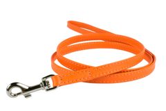 Collar Vodítko kožené Glamour Classic - oranžové (122cm/18mm)