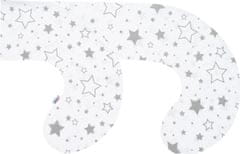 NEW BABY Povlak na kojící polštář ve tvaru C Hvězdy šedé