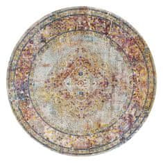 KJ-Festival Teppiche Kusový koberec Picasso K11603-01 Keshan kruh 200x200 (průměr) kruh cm