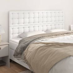 Greatstore Čelo postele 4 ks bílé 90x5x78/88 cm umělá kůže
