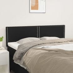 Greatstore Čela postele 2 ks černá 72 x 5 x 78/88 cm umělá kůže