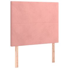Greatstore Box spring postel s matrací růžová 100x200 cm samet