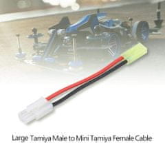 YUNIQUE GREEN-CLEAN 1 ks kabel 16AWG cm 13 konektor převodník tamiya velký samec na mini tamiya samice adaptér nabíjecí kabel