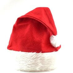 OOTB Vánoční Mikulášská čepice se širokým kožešinovým okrajem 46x30cm