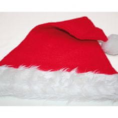 OOTB Vánoční Mikulášská čepice se širokým kožešinovým okrajem 46x30cm
