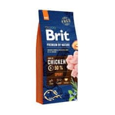 Brit By Nature Sport Chicken 15 kg granule pro aktivní psy s kuřecím masem