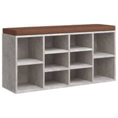 Petromila Botníková lavice betonově šedá 103x30x48 cm kompozitní dřevo