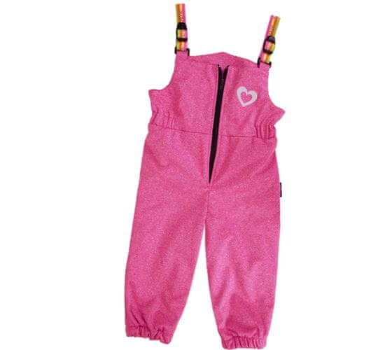 ROCKINO Dětské softshellové oteplovačky s laclem vel. 98,104,110 vzor 8835 - růžový melír