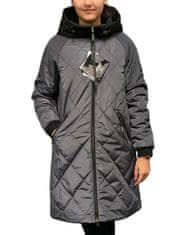Norfolk - šedý prošívaná kabát s kapucí Velikost: L