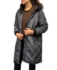 Norfolk - šedý prošívaná kabát s kapucí Velikost: L