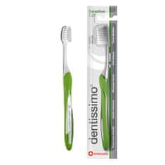 Dentissimo Zubní kartáček na čištění mezizubních prostor a masáž dásní, měkký, zelený