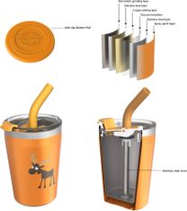 Carl Oscar Dětský termo pohárek TEMP Tumbler 0,25 l - oranžový