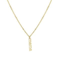 Troli Pozlacený náhrdelník s přívěskem Mama VEDN0451SG