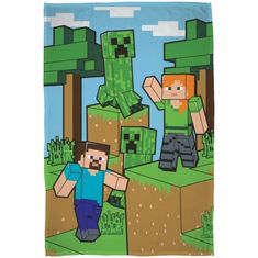 Halantex Fleecová deka Minecraft - Alex a Steve