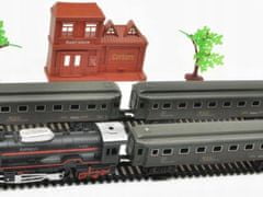 KECJA Elektrická železnice - parní lokomotiva + osobní vozy