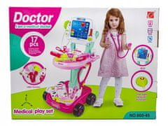 KECJA Lékařský vozík pro dívku s příslušenstvím, sada