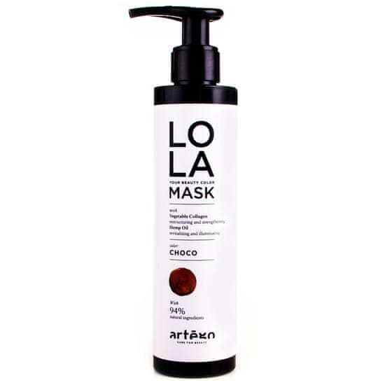 Artego Lola Mask Choco - intenzivně regenerační barvicí maska pro přirozeně hnědé vlasy, 200 ml