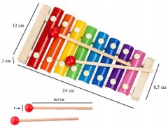 Luxma Dřevěné činely pro děti barevné vzdělávací