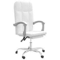 shumee Polohovací kancelářská židle bílá umělá kůže