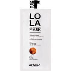 Artego Lola Mask Choco - intenzivně regenerační barvicí maska pro přirozeně hnědé vlasy, 20 ml