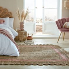 Flair Rugs Kusový koberec Grace Jute Natural/Pink 160x230 cm