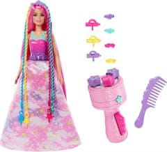 Mattel Barbie Princezna s kadeřnickými doplňky HNJ06