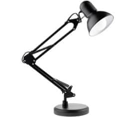 LUMILED Stolní lampa E27 lampička TOBI černá + STOLNÍ MONTÁŽNÍ DRŽÁK