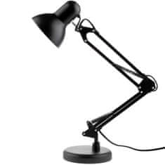LUMILED Stolní lampa E27 lampička TOBI černá + STOLNÍ MONTÁŽNÍ DRŽÁK