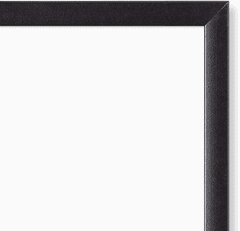 Skleněná magnetická tabule s černým rámem 120 x 90 cm