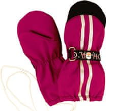 ROCKINO Softshellové rukavice dětské vel. 1 (0 - 1,5 roku) vzor 6321 růžové