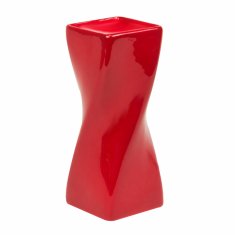 botle Květinová váza Keramický Torzní Červená 7,5x7,5x19cm