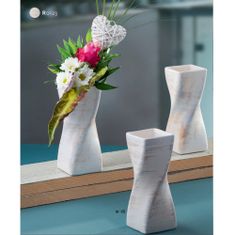 botle Květinová váza Keramický Torzní Šedá 7,5x7,5x19cm