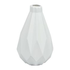 botle Květinová váza Keramický Diamant Bílá 12,5x21,5cm