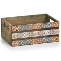 Zeller Dekorativní dřevěná krabice MOSAIC, 32 x 22 x 13,5 cm